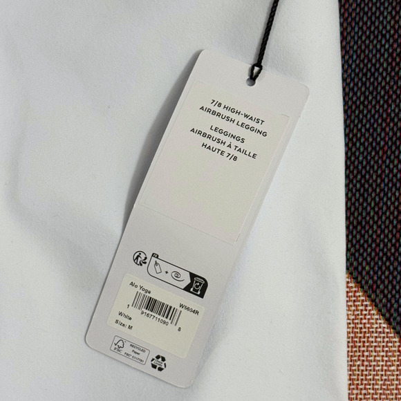 NWT ALO Yoga Airbrush 7/8 High Waist Leggings size Medium White Pants - Picture 3 of 5